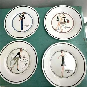 4 The Girls Collection Salad Dessert Plates
Santa Barbara Porcelain Ceramic